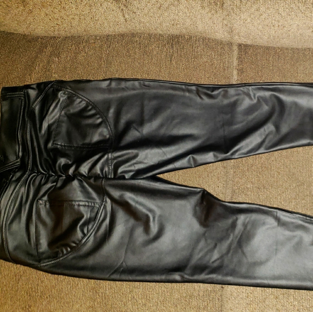 Faux PU faux leather PU pants xs